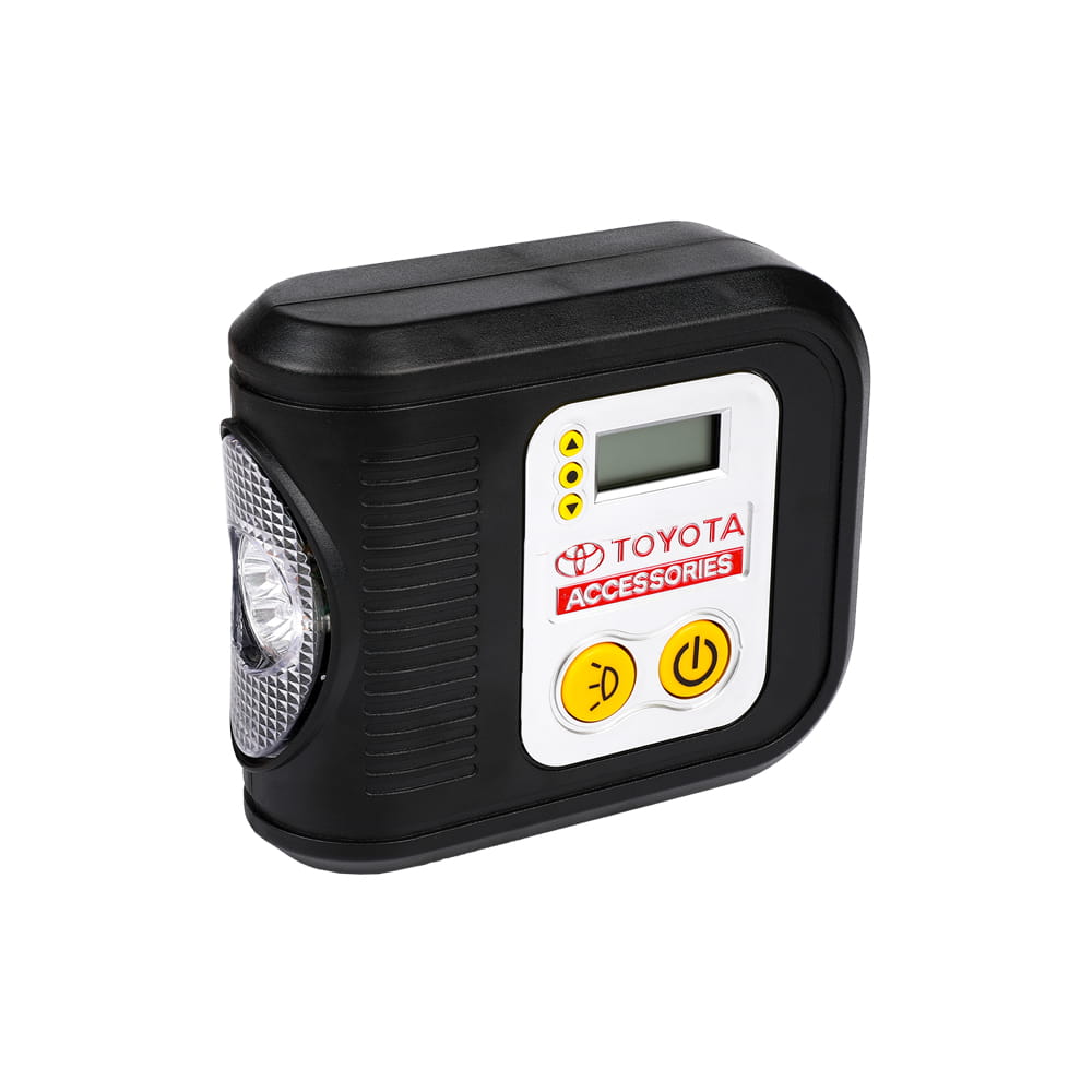 Mini compresor de aer digital din plastic SOS cu lumină LED de 7 buc