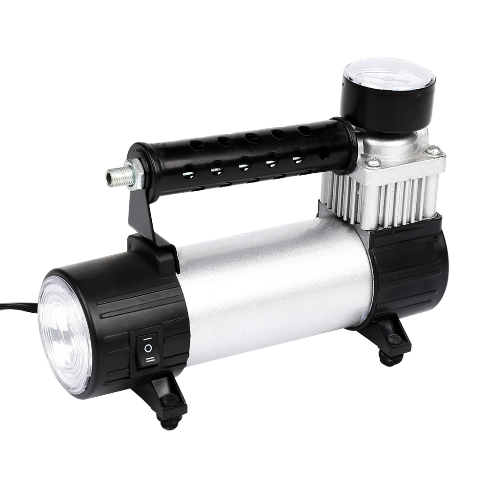 Umflator portabil pentru anvelope cu lumină de urgență